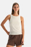 Beyaz Halter Yaka Basic Modal Atlet