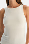 Beyaz Halter Yaka Basic Modal Atlet