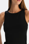 Siyah Halter Yaka Basic Modal Atlet
