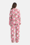 Pembe Leopar Desenli Pamuk Modal Gömlek Pijama Takımı