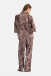 Multicolor Truvakar Kollu Dokuma Gömlek Pijama Takımı