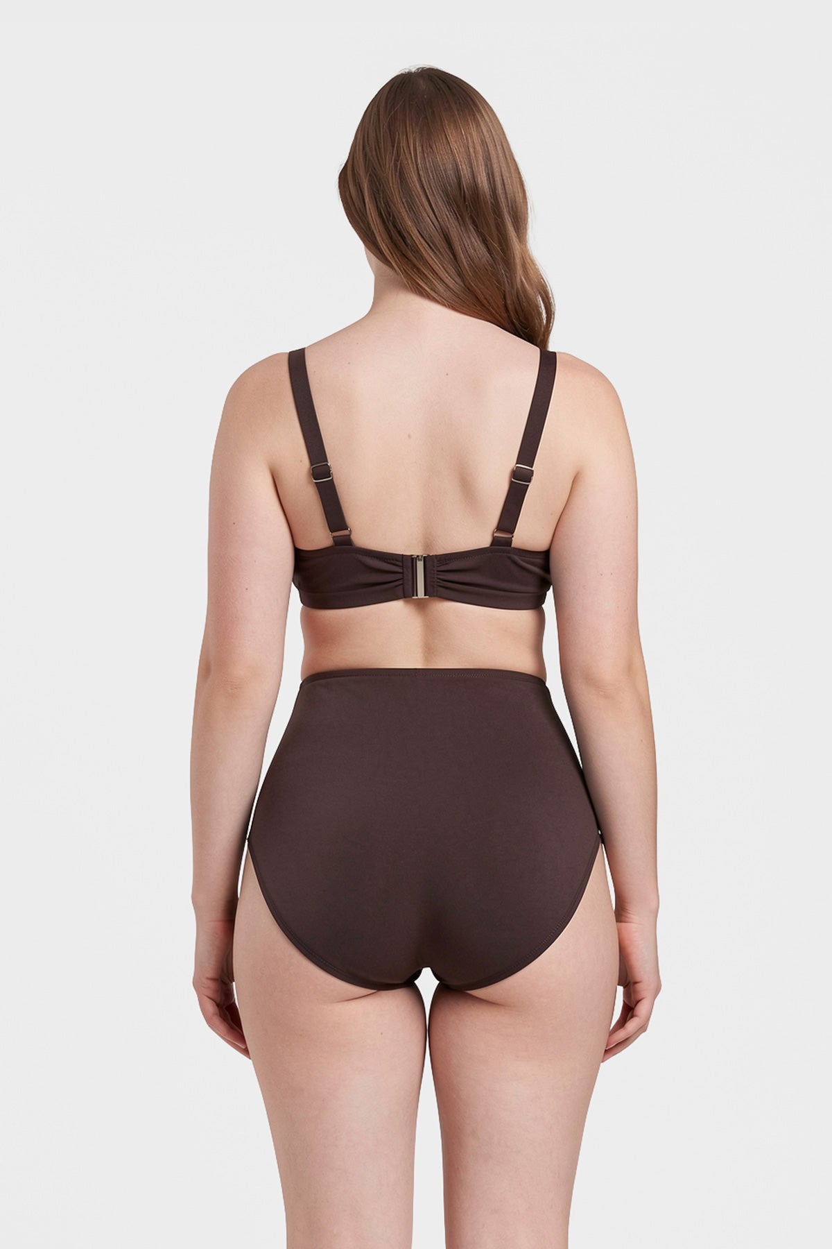 Kahverengi Korseli Toparlayıcı Bikini Üst
