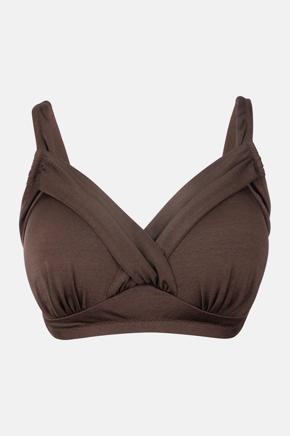 Kahverengi Korseli Toparlayıcı Bikini Üst