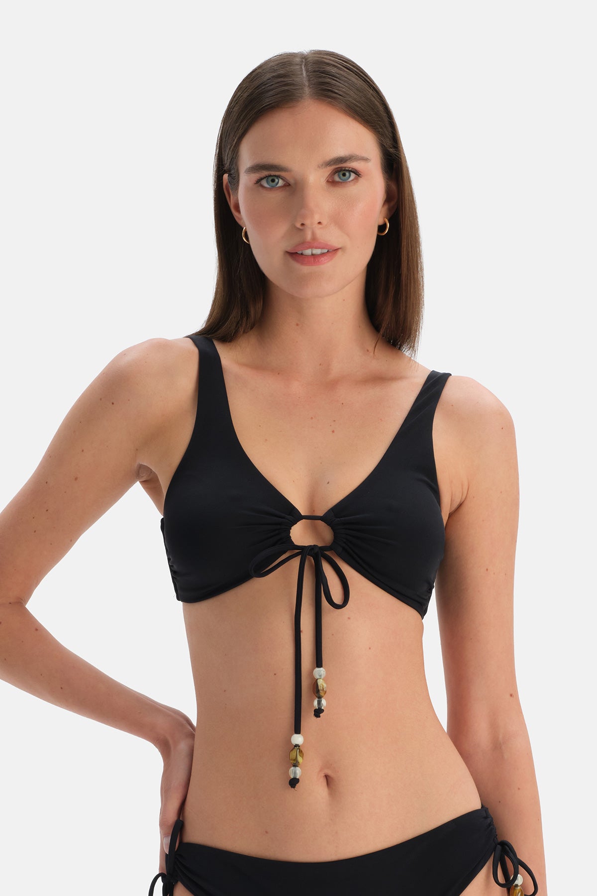Siyah Üçgen Bikini Üst