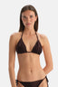 Kahverengi Üçgen Küçük Bikini Üst