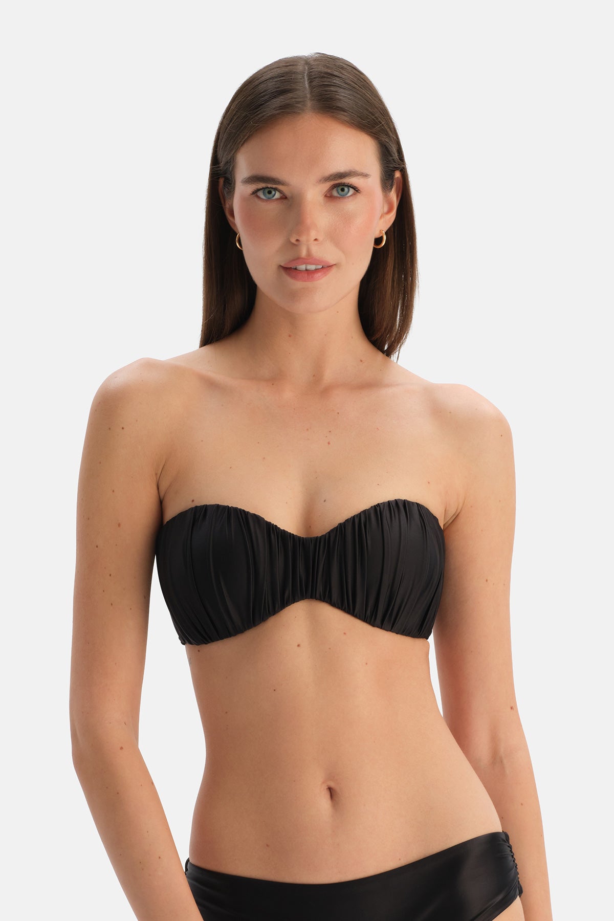 Siyah Straplez Bikini Üst