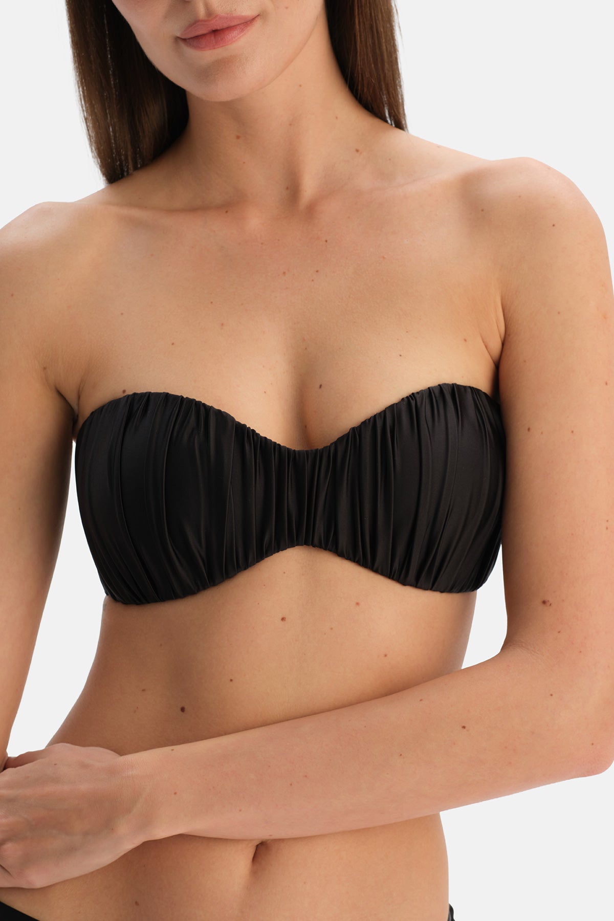 Siyah Straplez Bikini Üst