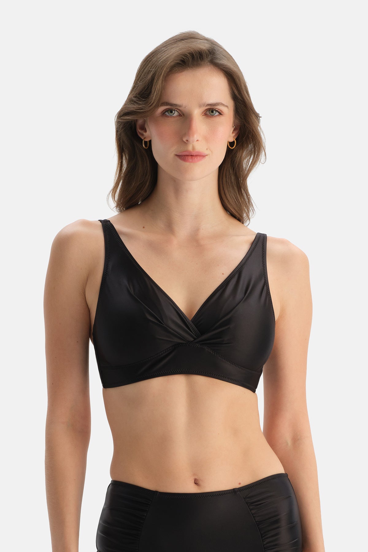 Siyah Toparlayıcı Bikini Üst