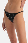 Siyah Spagetti Bikini Alt
