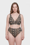 Multicolor Yüksek Bel Bikini Alt