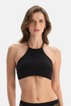 Siyah Halter Yaka Bikini Üst