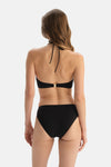 Siyah Halter Yaka Bikini Üst