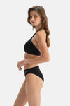 Siyah Halter Yaka Bikini Üst