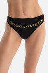 Siyah Normal Bel Bikini Alt