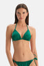 Zümrüt Yeşil Üçgen Bikini Üst