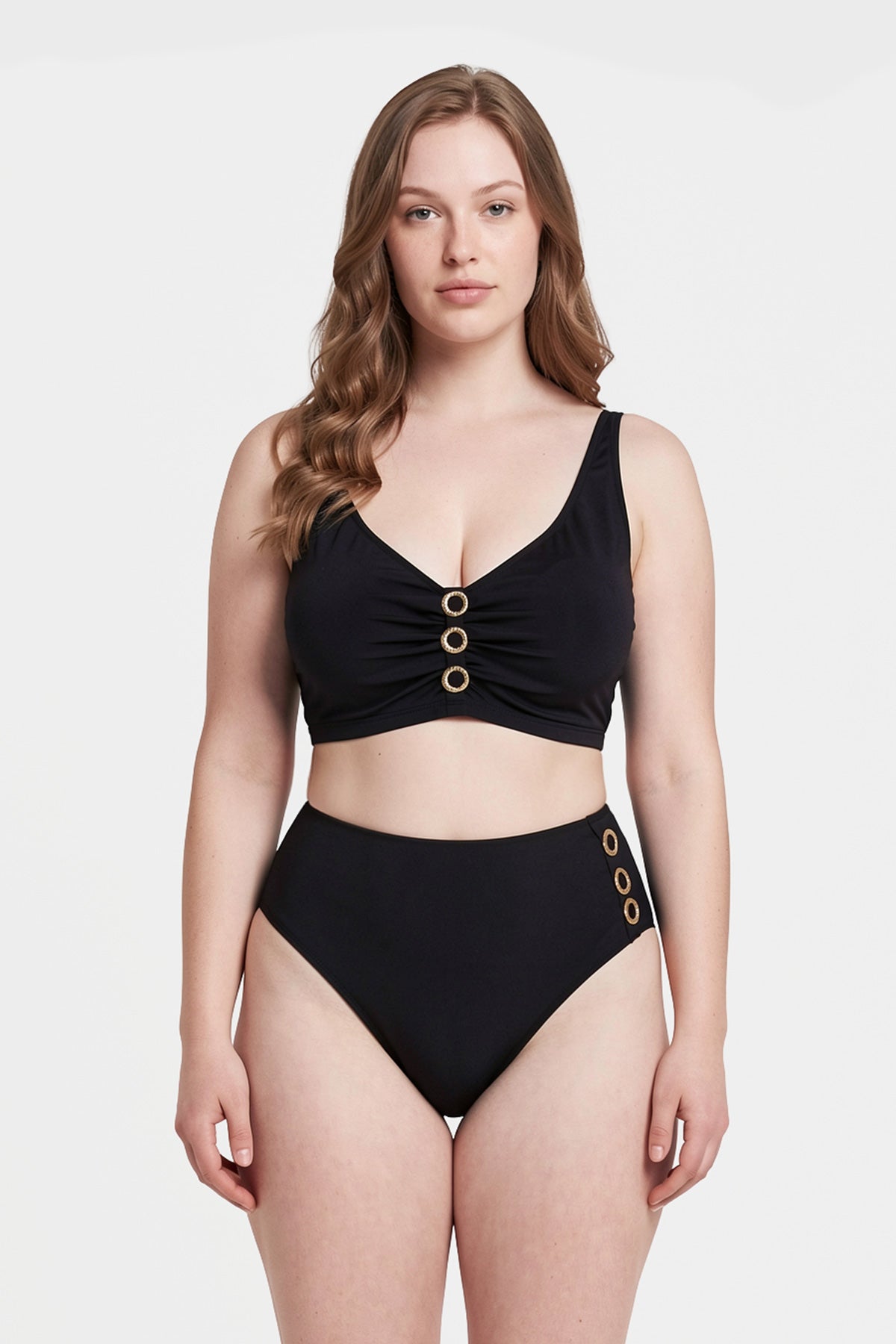Siyah Yüksek Bel Bikini Alt