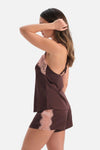 YAKA DANTEL DETAYLI CAMISOLE SET