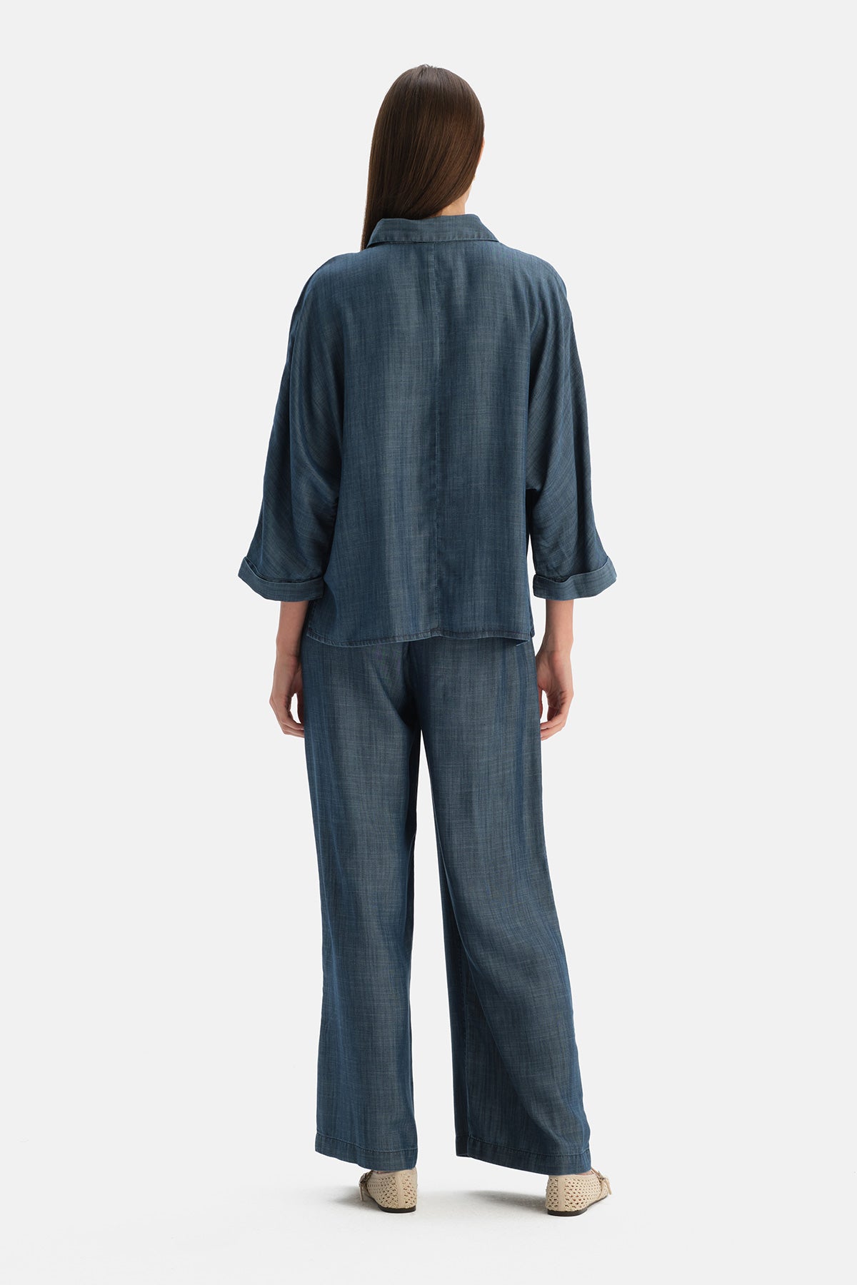Indigo Tencel Denim Gömlek
