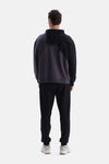 Siyah Kapşonlu İki Parçalı Sweatshirt