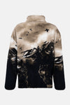 Haki Dağ Manzaralı Sweatshirt