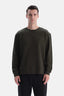 Haki Bis Yaka Pike Interlok Sweatshirt