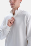 Ekru Halfzip Pike Interlok Sweatshirt