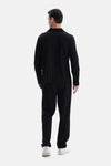 Siyah Polo Yaka Sweatshirt