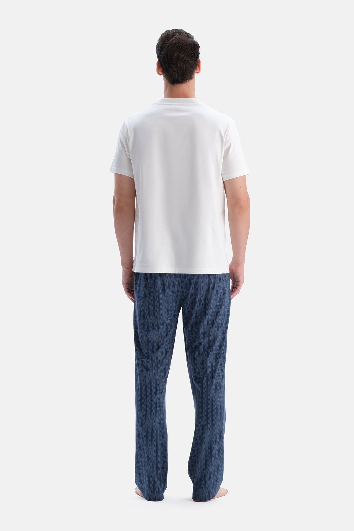 Lacivert Pamuk Modal 2'Li Örme Pantolon Set