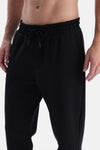 Siyah Interlok Jogger Pantolon