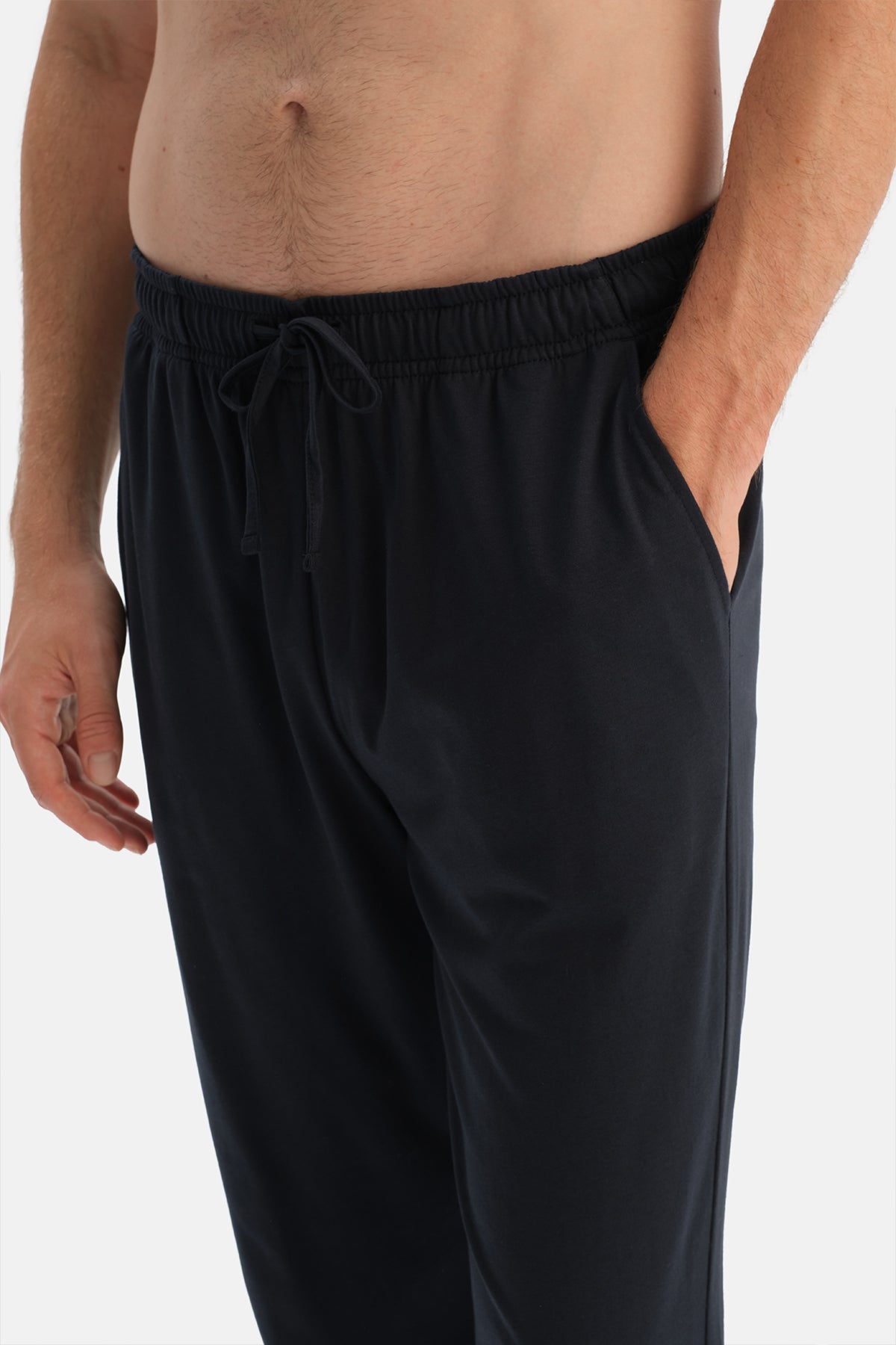 Lacivert Polo Yaka Uzun Kollu Tişört Pantolon Takım