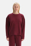 Bordo Yan Çıtçıt Detaylı Sweatshirt