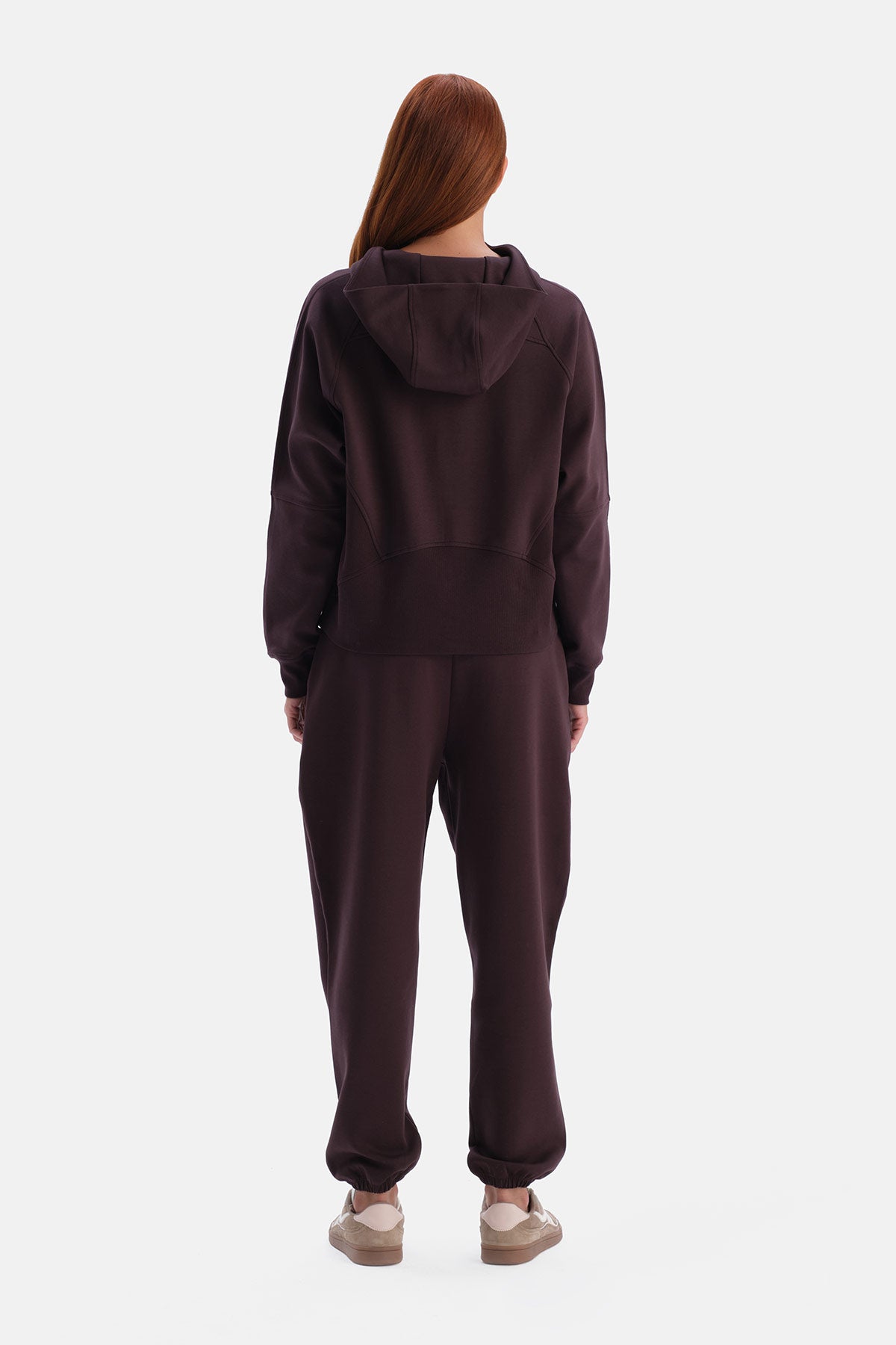 Kahverengi Kapşonlu Sweatshirt