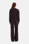 Kahverengi Bisiklet Yaka Cropped Sweatshirt