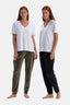 Haki-Siyah Jogger Paça Termal İkili Pantolon