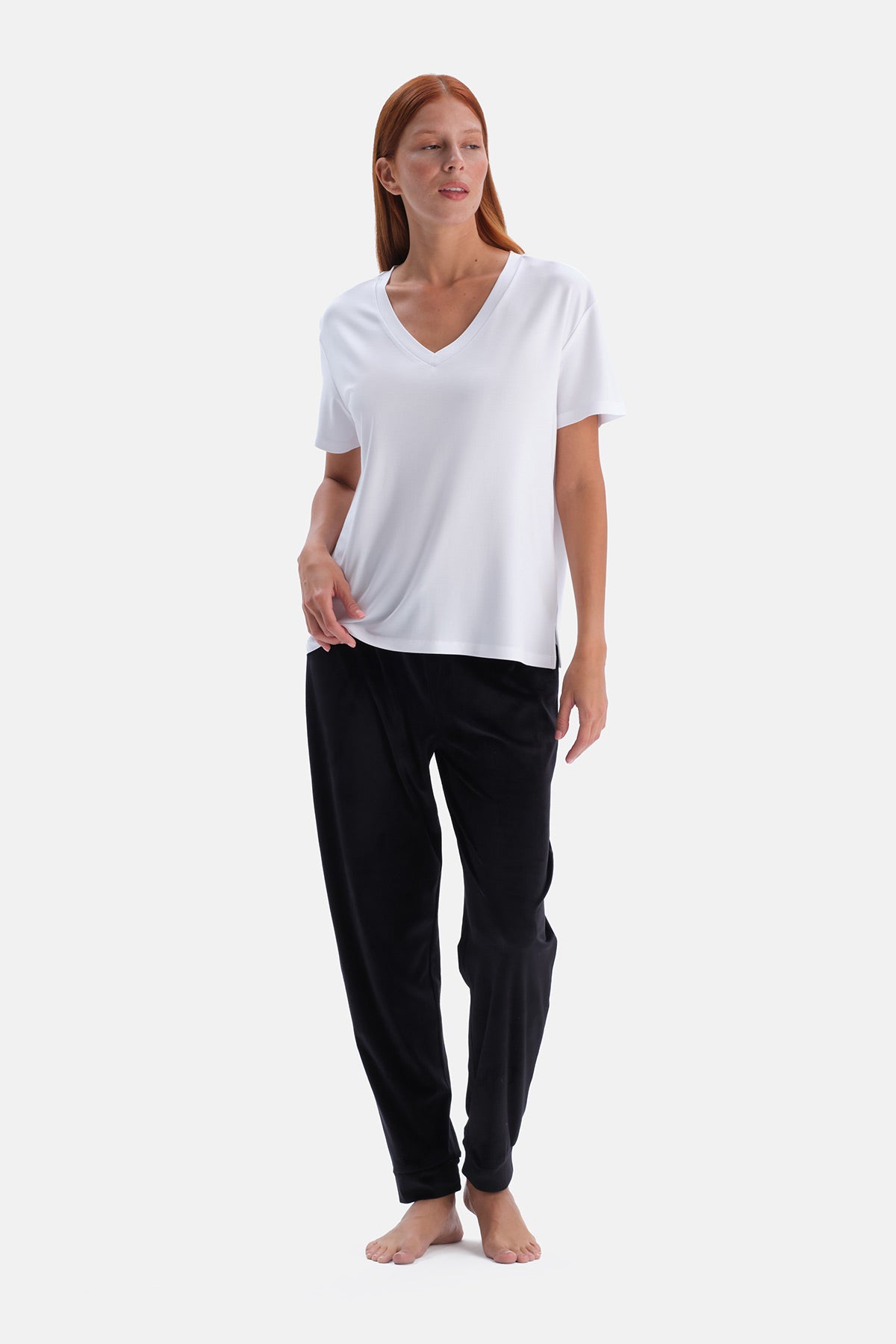 Haki-Siyah Jogger Paça Termal İkili Pantolon