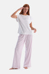ÇİÇEK DESENLİ TİŞÖRT PANTOLON TAKIM