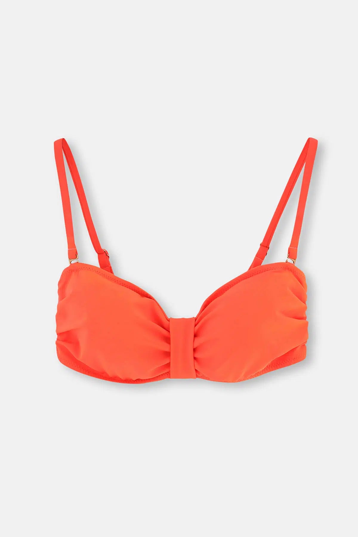 Oranj Luplu Straplez Tek Bikini Üst