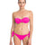 Pembe Luplu Straplez Tek Bikini Üst