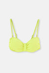 Sarı Luplu Straplez Tek Bikini Üst