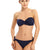 Lacivert Kırmızı Bağcıklı Tek Bikini Alt