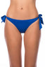Mavi Kırmızı Bağcıklı Tek Bikini Alt
