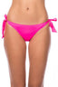 Pembe Kırmızı Bağcıklı Tek Bikini Alt