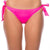 Pembe Kırmızı Bağcıklı Tek Bikini Alt