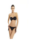 Siyah Kırmızı Bağcıklı Tek Bikini Alt