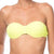Sarı Dolgulu Kaplı Luplu Straplez Tek Bikini Üst