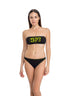 Sarı Hot Baskı Straplez Bikini Takımı
