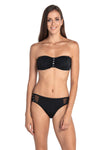Siyah Luplu Straplez Bikini Takımı