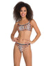 Kahve Leopar Desenli Wıld Straplez Bikini Takımı