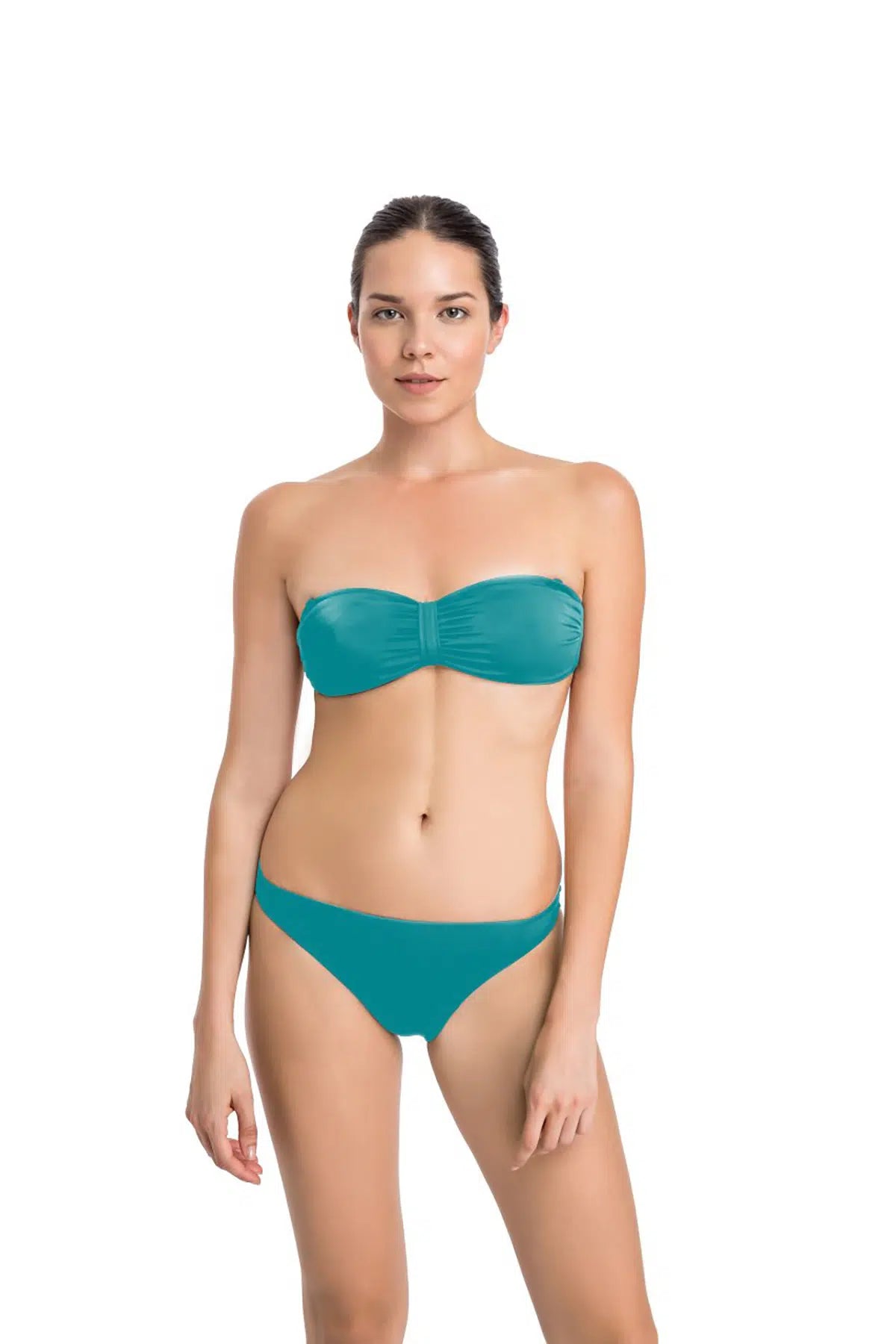 Petrol Yeşili Orta Kenar Normal Bel Tek Bikini Alt