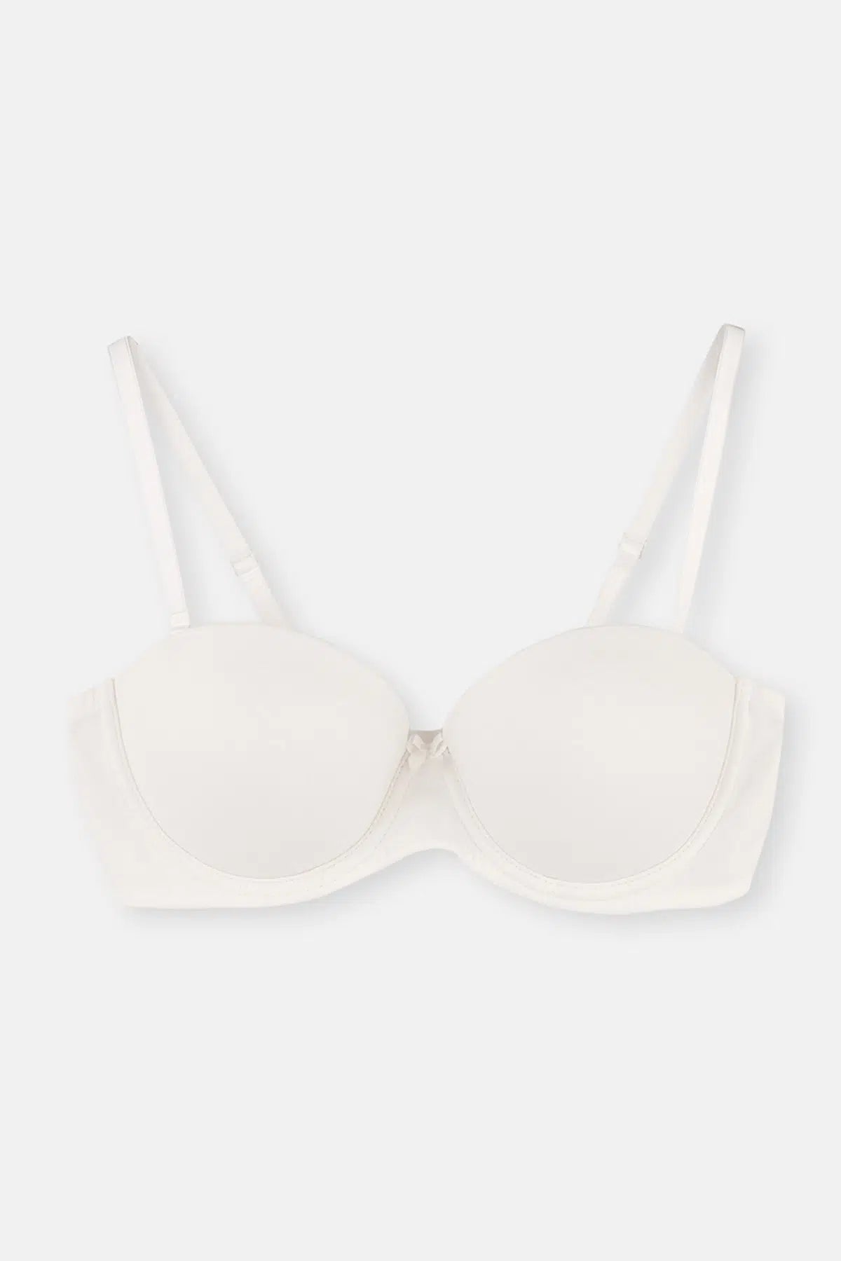 Ekru Athena Straplez Push-Up Sütyen